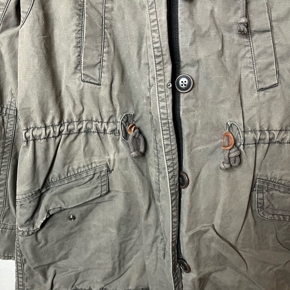 GAP Grey Jacket Size Large Utility Military - Picture 2 of 5
